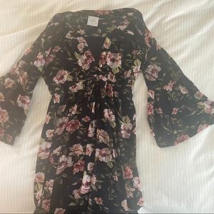 Blue and pink Floral maternity dress 🌸